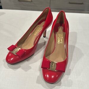 Red ferragamo pumps